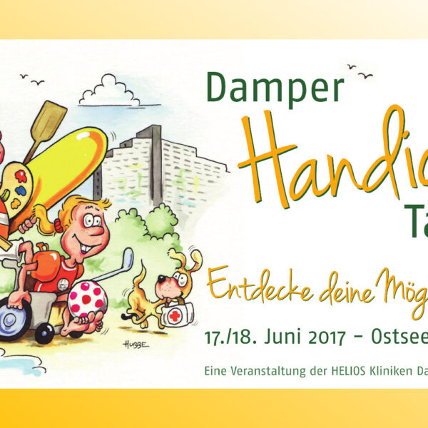 Anlässlich der Damper Handicap-Tage, eine Informationsveranstaltung der ortsansässigen Reha-Kliniken stylt der Künstler Jörg Düsterwald live vor Publikum gesundheitlich beeinträchtigte Personen mit Bodypainting.