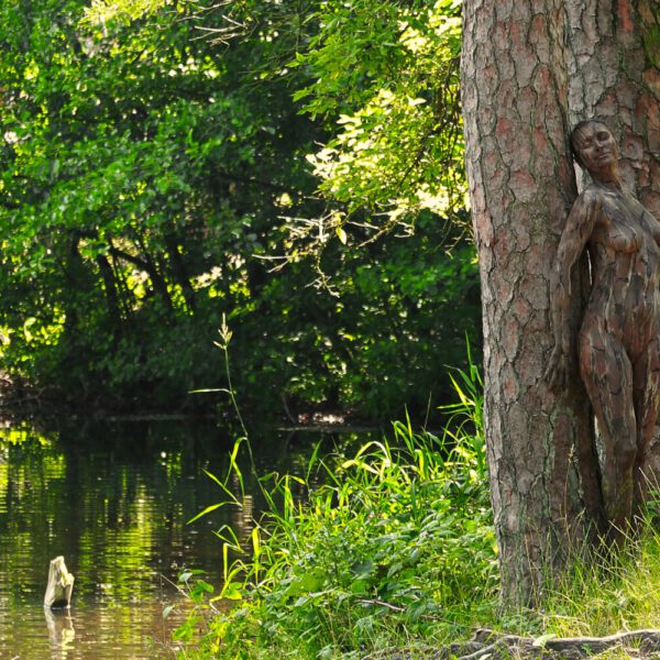 Baum-Motiv am Teich aus dem Körperkunstprojekt NATURE ART des Künstlers Jörg Düsterwald.